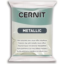 Pâte polymère - Opaque - A cuire - Pâte à modeler - Or turquoise - Bloc de 56g - Cernit - Metallic
