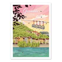 Affiche 30x40 cm - Grenoble Les Bulles - Benoit Collet