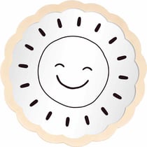 Miroir en bois Soleil - 18 cm