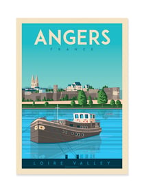Affiche 30 x 40 cm - Angers Version 2 - Olahoop Travel Posters