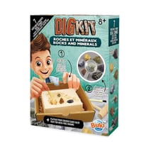 Roches et mineraux a deterrer - buki science - 440 - kit excavation, pierres precieuses