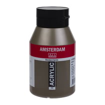 Bouteille 1000 ml - Peinture acrylique Amsterdam Standard Series - Terre d'Ombre Naturelle 408 - Semi-transparente.