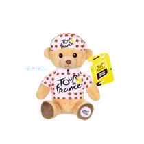 Peluche - Peluche Officielle Ours Tour de France "Maillot et Casquette Grimpeur à Pois" – 15 cm