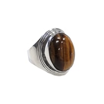 Bague Oeil de Tigre Argent 925 Manika T52 - Omsaé