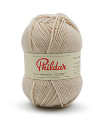 Pelote de laine d'Agneau à tricoter Phil Lambswool - Phildar Grege Marron