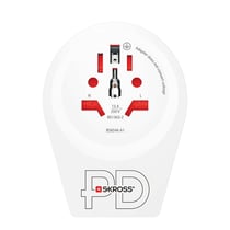 Skross Adaptateur de Voyage USB-C PD 20W Monde vers UK Blanc