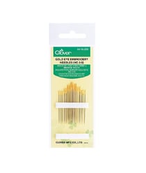 Aiguilles à broder à chas doré (N° 3 – 9) - Clover - Précision, robustesse et confort pour tous vos travaux de broderie Jaune
