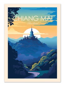 Affiche 50 x 70 cm -  Chiang Mai - Studio Inception