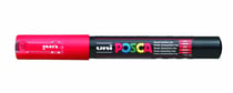 Lot de 12 marqueurs peinture permanents pointe conique extra-fine 0,7-1 mm - POSCA - Rouge