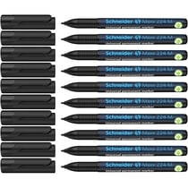 Lot de 10 marqueurs permanents pointe moyenne - SCHNEIDER - Maxx 224 - Noir