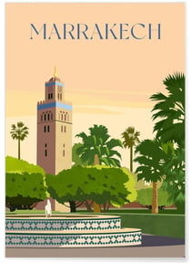 Affiche ville Marrakech | A3 : 29,7x42cm