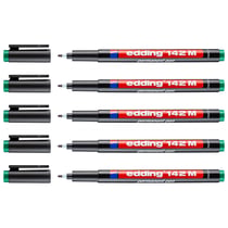 Lot de 5 marqueurs permanents - EDDING - Pointe moyenne 1 mm - Vert