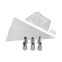 Lot de 20 poches à douilles plastique avec douilles inox et plastique Zenker Smart Pastry