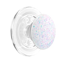 PopSockets Support Smartphone PopGrip MagSafe Fonction Stand et Selfie Effet Pailleté Blanc