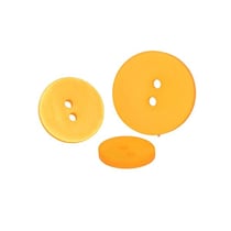 Lot de 6 boutons 2 trous satiné jaune moutarde