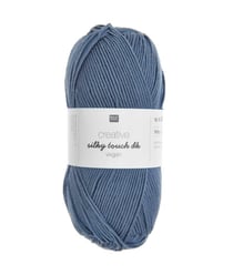Fil à tricoter Creative Silky Touch Dk Vegan - 100gr - Rico Design 030 Bleu Jeans