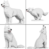 Chien Husky (4 en 1) blanc Taille standard | JEKCA | 14 ans et +