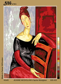 Canevas antique Jeanne de Modigliani 45x60cm