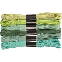 Fil à Broder, ép. 1 mm, vert, 6 boule/ 1 Pq.