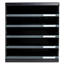 Module de classement Modulo Ecoblack 5 tiroirs ouverts - Gris foncé - Exacompta