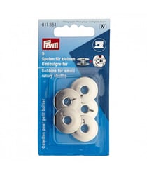 Canettes métal pour machine à coudre 21,2 à 22mmX 5 - Prym Bleu