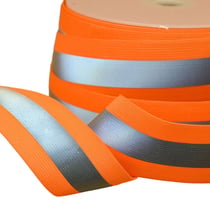 Bobine 25m élastique réfléchissant orange fluo