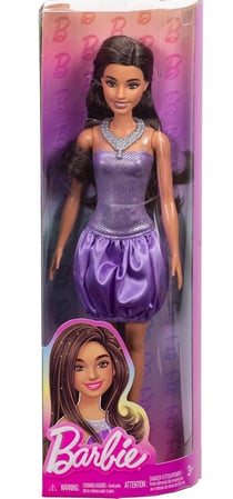Poupée barbie fashionistas - robe violet - mattel - hyt92