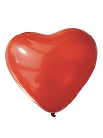 Ballons de baudruche gonflables Rouge Coeur (x10)