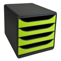 Module de classement Big Box 4 tiroirs Iderama - Vert anis - Exacompta