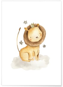 Affiche Bébé Lion | A3 : 29,7x42cm