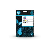 Cartouche d'encre Hp HP 963 Pack de 4 Cartouches d'Encre Noire, Cyan, Magenta et Jaune Authentiques (6ZC70AE) pour HP OfficeJet