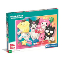 Puzzle 104 pièces - Hello Kitty et ses Amis - Rose -Clementoni
