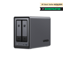 Serveur NAS UGREEN DXP2800 - SATA - Gris anodisé - 2,56 kg