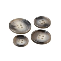 Lot de 6 boutons costume gris cendre