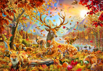Puzzle 1000 pièces - Animals In the Fall - Bluebird Puzzle