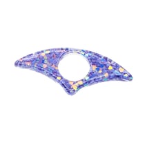 Bague de lecture en résine forme arc cœur-multicolore