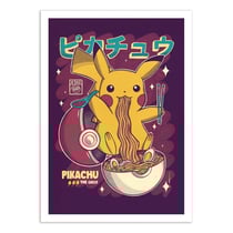 Affiche 50x70 cm - Pikachu Ramen - Rafa Gomes