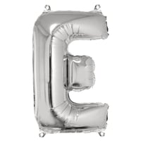 Ballon Lettre E, 40cm, 1pce. , argent