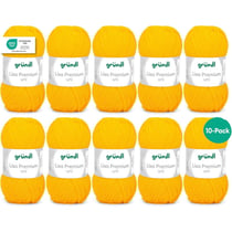 10 Pelotes de laine - Jaune maïs - 10 - 100% acrylique - 3,5/4,5 mm - Gründl - Lisa Premium