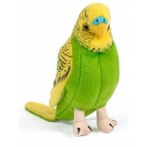 Peluche perruche verte 20 cm - living nature an380a