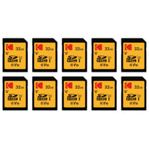 Kodak Lot de 10 Cartes Mémoire SDHC 32 Go Ultra High Speed – Classe 10 – Vitesse Élevée pour Photos et Vidéos HD