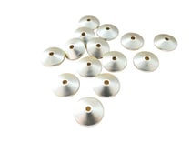 5 Perles intercalaires forme soucoupe 10*4mm plaqué or mat