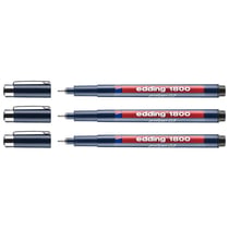 Lot de 3 Feutres fins de précision - EDDING - Pointe fine 0,3 mm - Noir