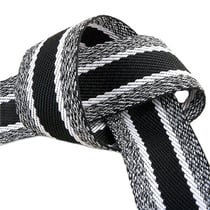 Bobine 15m sangle chinée 40mm Noir et blanc
