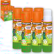6 bâtons de colle - Végétale - Blanche - Cléopâtre - CléoBi@ - 21g