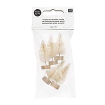10 sapins de Noël en bois blanc 5 cm