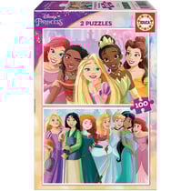 Puzzle - Princesses Disney - 2x100 pièces - Enfant - Dès 6 ans - 2 modèles