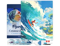 Diamond Painting Broderie Diamant Figured’Art 40x50cm toile tendue sur châssis en bois - diamants carrés - Surf à Hawaï
