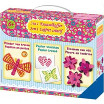 Coffret creatif 3 en 1 : perles, papier tresse, feutrine - ravensburger