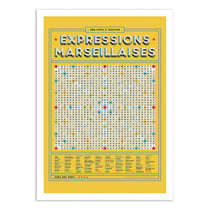 Affiche 30x40 cm - Expressions Marseillaises - Frog Posters